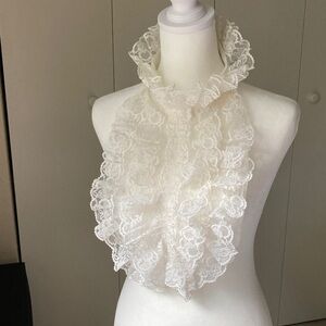 1950s Faux Ruffled Lace Shirt front (Dickie)